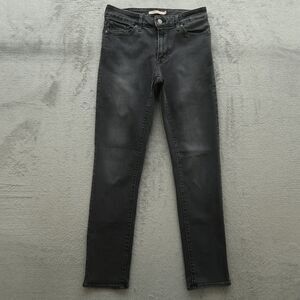Levi's 712 Jeans Women's Size 29 Gray Mid-Rise Slim Straight Denim 29" Inseam